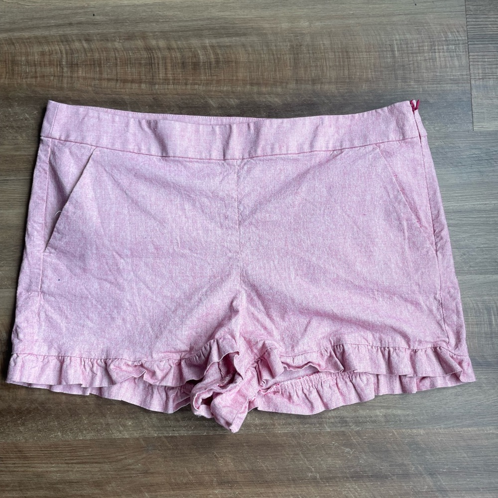 Pink shorts ruffle from Loft